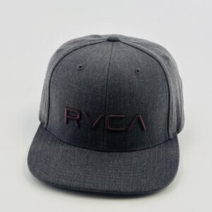 RVCA Hat Cap SnapBack Grey Gray One Size Men’s Skate Surf